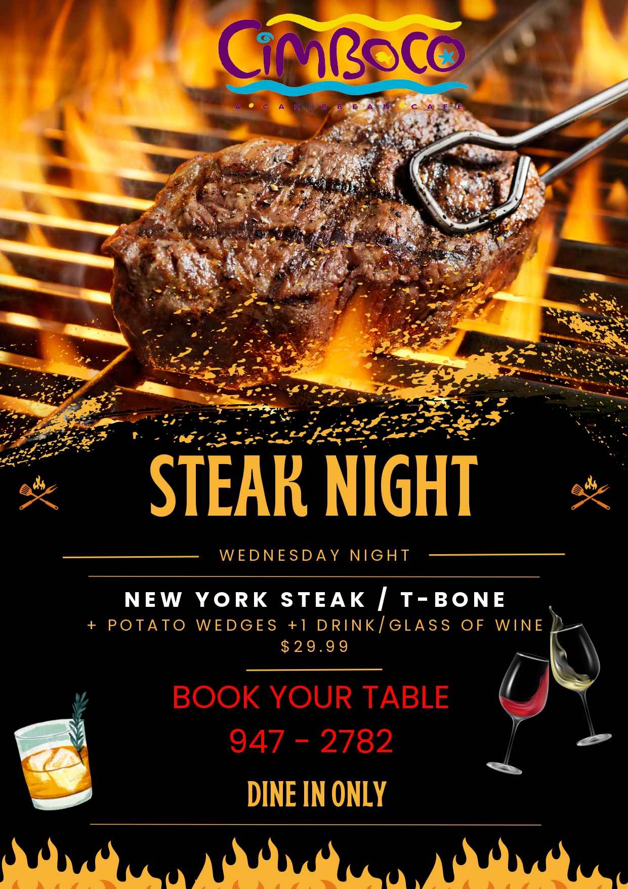 Steak Night at Cimboco - Cimboco (Marquee Plaza) | Cayman Good Taste